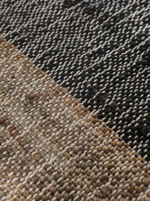 Load image into Gallery viewer, Handwoven Jute & Wool Rug with Color Block Design in Grey, Pink, and Ivory – Flatweave