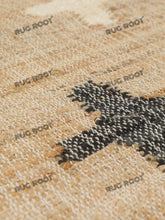 Load image into Gallery viewer, Handwoven Jute & Wool Rug with Cross Motif Pattern - Natural & Cream