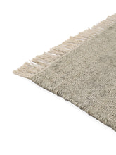 Load image into Gallery viewer, Handwoven Jute & Wool Rug with Abstract Design in Beige & Gray – Flatweave