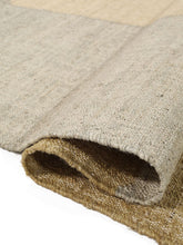 Load image into Gallery viewer, Handwoven Jute & Wool Rug with Abstract Design in Beige & Gray – Flatweave