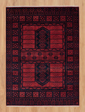 Load image into Gallery viewer, Turkish Delight | Vibrant Hand-Knotted Rug in Red and Charcoal with Turkish Flair