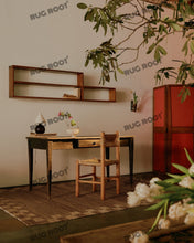 Load image into Gallery viewer, Natural Jute Handwoven Rug with Ivory Checkerboard Border, Classic Rustic Design for Living Room & Bedroom