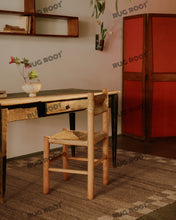 Load image into Gallery viewer, Natural Jute Handwoven Rug with Ivory Checkerboard Border, Classic Rustic Design for Living Room & Bedroom