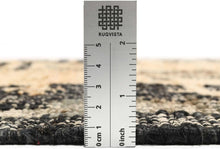 Load image into Gallery viewer, Handwoven Jute & Wool Rug with Geometric Pattern in Blue & Beige – Flatweave