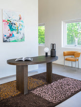 Load image into Gallery viewer, Hand Tufted Abstract Designer Rug 9x12 (New Zealand Wool) - Colors Mocha, Lagoon, & Bloom