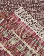 Load image into Gallery viewer, Handwoven Tribal-Inspired Wool Rug with Earthy Tones & Geometric Accents