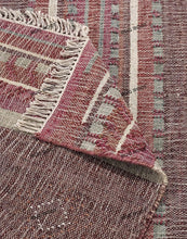 Load image into Gallery viewer, Handwoven Tribal-Inspired Wool Rug with Earthy Tones & Geometric Accents