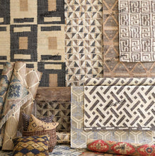 Load image into Gallery viewer, Handwoven Jute & Wool Rug with Geometric Checkered Pattern - Natural & Black