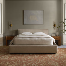 Load image into Gallery viewer, Terracotta Floral Handwoven Rug, Earthy Tones with Cream Pattern, Botanical Design, Perfect for Living Room & Bedroom