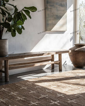 Load image into Gallery viewer, Beige Handwoven Rug with Subtle Geometric Cross Pattern, Minimalist Design for Living Room & Bedroom