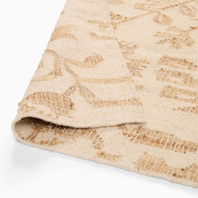Load image into Gallery viewer, Elegant Floral Patterned Beige Handwoven Rug, Subtle Botanical Design