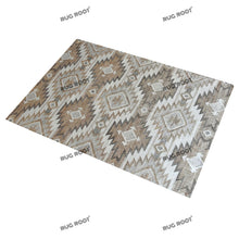Load image into Gallery viewer, Handwoven Southwestern-Inspired Wool Rug with Geometric Diamond Pattern in Neutral Tones