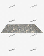 Load image into Gallery viewer, Handwoven Wool & Jute Rug with Tribal Diamond Pattern - Charcoal & Natural