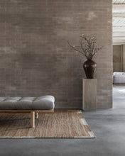 Load image into Gallery viewer, Handwoven Jute & Hemp Rug with Minimalist Block Border | Natural & Cream