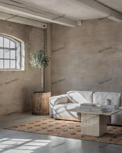 Load image into Gallery viewer, Natural Beige Handwoven Rug with Black Geometric Cross Pattern, Modern Minimalist Design for Living Room & Bedroom