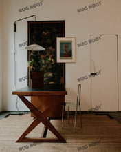 Load image into Gallery viewer, Handcrafted Jute & Wool Rug with Minimalist Border Design | Natural & Black