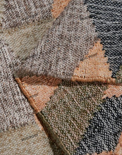 Load image into Gallery viewer, Geometric Wool & Jute Rug with 3D Cube Pattern - Multi-Tone Earthy Palette