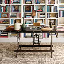 Load image into Gallery viewer, Handwoven Jute Rug with Geometric Design in Natural & Brown