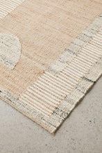 Load image into Gallery viewer, Handwoven Jute & Wool Rug with Modern Abstract Design in Beige & Ivory – Flatweave