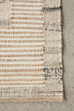 Load image into Gallery viewer, Handwoven Jute & Wool Rug with Modern Abstract Design in Beige & Ivory – Flatweave