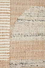 Load image into Gallery viewer, Handwoven Jute & Wool Rug with Modern Abstract Design in Beige & Ivory – Flatweave
