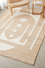 Load image into Gallery viewer, Atlas Jute & Wool Geometric Flatweave Rug – Natural Ivory