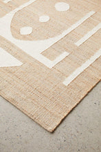 Load image into Gallery viewer, Atlas Jute & Wool Geometric Flatweave Rug – Natural Ivory