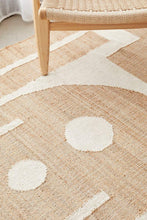 Load image into Gallery viewer, Atlas Jute & Wool Geometric Flatweave Rug – Natural Ivory
