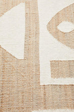 Load image into Gallery viewer, Atlas Jute & Wool Geometric Flatweave Rug – Natural Ivory