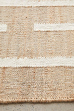 Load image into Gallery viewer, Atlas Jute & Wool Geometric Flatweave Rug – Natural Ivory