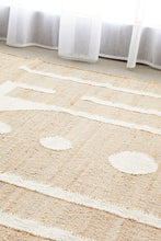 Load image into Gallery viewer, Atlas Jute & Wool Geometric Flatweave Rug – Natural Ivory