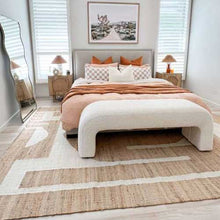 Load image into Gallery viewer, Atlas Jute & Wool Geometric Flatweave Rug – Natural Ivory