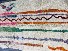 Load image into Gallery viewer, Unique Moroccan Boujaad Rug | Handwoven Wool with Abstract Striped Design