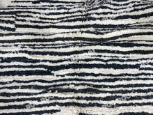 Load image into Gallery viewer, Striking Simplicity | Custom Black & White Beni Ourain Rug | Handwoven in Morocco
