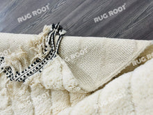 Load image into Gallery viewer, Geometric Grandeur | Thick Weave Beni Ourain Rug in Off-White with Bold Diamonds