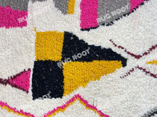 Load image into Gallery viewer, Handcrafted Moroccan Artistry | Azilal Rug in Pink, Grey, and Mustard Yellow