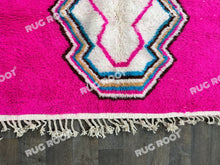 Load image into Gallery viewer, Boho Chic Dreamweaver | Abstract Pink & Blue Moroccan Rug for Bedroom or Living Room