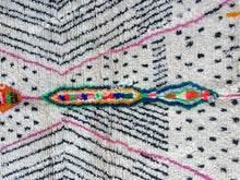 Load image into Gallery viewer, Modern Moroccan Tapestry | Handwoven Azilal Rug with Playful Pink Motifs