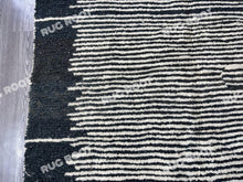 Load image into Gallery viewer, Striking Simplicity | Custom Black & White Beni Ourain Rug | Handwoven in Morocco