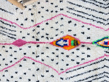 Load image into Gallery viewer, Modern Moroccan Tapestry | Handwoven Azilal Rug with Playful Pink Motifs