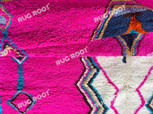 Load image into Gallery viewer, Boho Chic Dreamweaver | Abstract Pink & Blue Moroccan Rug for Bedroom or Living Room