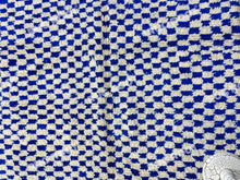 Load image into Gallery viewer, Geometric Moroccan Art | Handwoven Blue and White Checkered Beni Ourain Rug