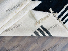 Load image into Gallery viewer, Abstract Dreams | Large Handwoven Moroccan Beni Ourain Rug in Pure White Wool