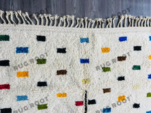 Load image into Gallery viewer, Modern Moroccan Azilal Rug | Handwoven Wool Rug with Bold Blue Geometric Motifs