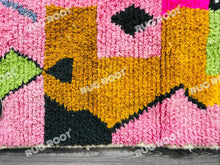 Load image into Gallery viewer, Modern Moroccan Azilal Rug | Handwoven Wool Art with Vibrant Geometric Motifs