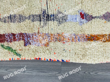 Load image into Gallery viewer, Unique Moroccan Boujaad Rug | Handwoven Wool with Abstract Striped Design