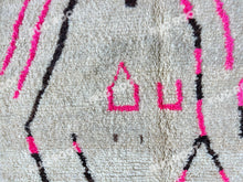 Load image into Gallery viewer, Moroccan Modern | Handwoven Azilal Rug with Pink and Black Accents