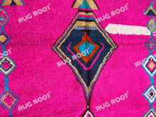 Load image into Gallery viewer, Boho Chic Dreamweaver | Abstract Pink & Blue Moroccan Rug for Bedroom or Living Room