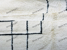 Load image into Gallery viewer, Nordic Simplicity Meets Moroccan Soul | Large White Rug with Subtle Ethnic Motifs