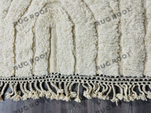 Load image into Gallery viewer, Handwoven Serenity | Off-White Beni Ourain Rug with Fluffy Wool and Modern Design